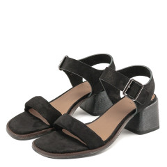 MOMA 1GS459-OW Damen Absatz-Sandale schwarz