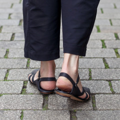 CYDWOQ Net Damen Sandalen schwarz