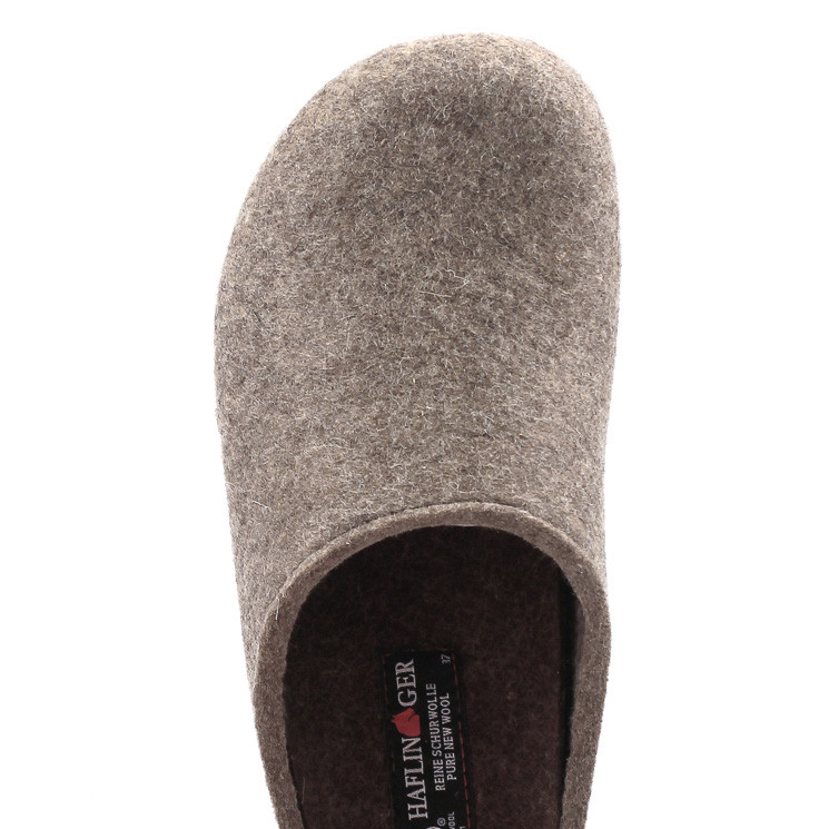 Haflinger Grizzly Michl 711033 Unisex Hausschuh taupe