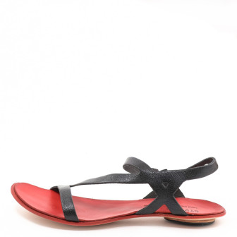 CYDWOQ, Tigon Damen Sandale, schwarz-rot