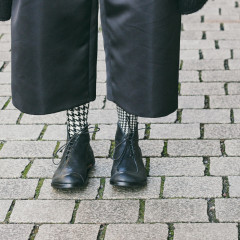 CYDWOQ Clip Womens Lace-up Shoes black