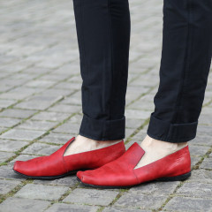 CYDWOQ Battens Womens Loafer red