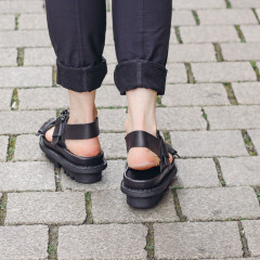Trippen Back Closed Womens Platform Sandals black