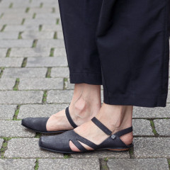 CYDWOQ Net Womens Sandals black