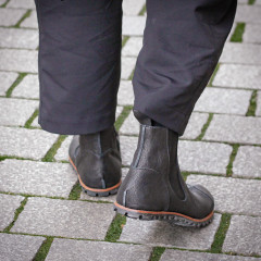 CYDWOQ Wild-W Womens Slip-On Chelsea Boots black