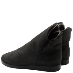 Arche Baosha Womens sheepskin Slip-on Shoes black