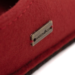 Haflinger Flair Smily Unisex Carpet Slippers red