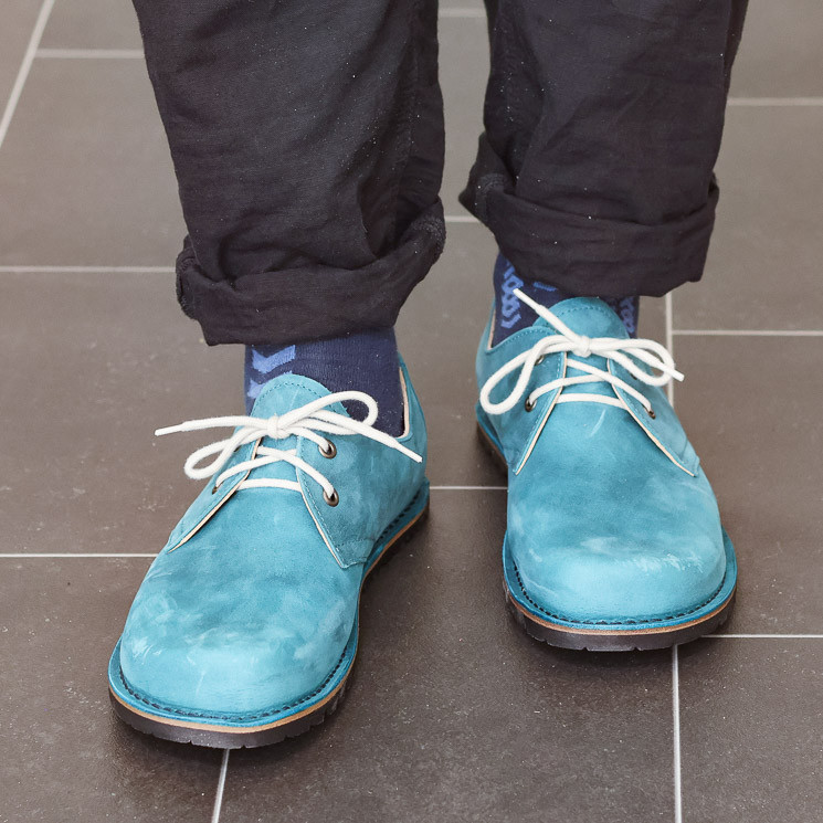 Waldviertler Werkstätten, Kommod Flex G Men's Lace-up Shoes, turquoise