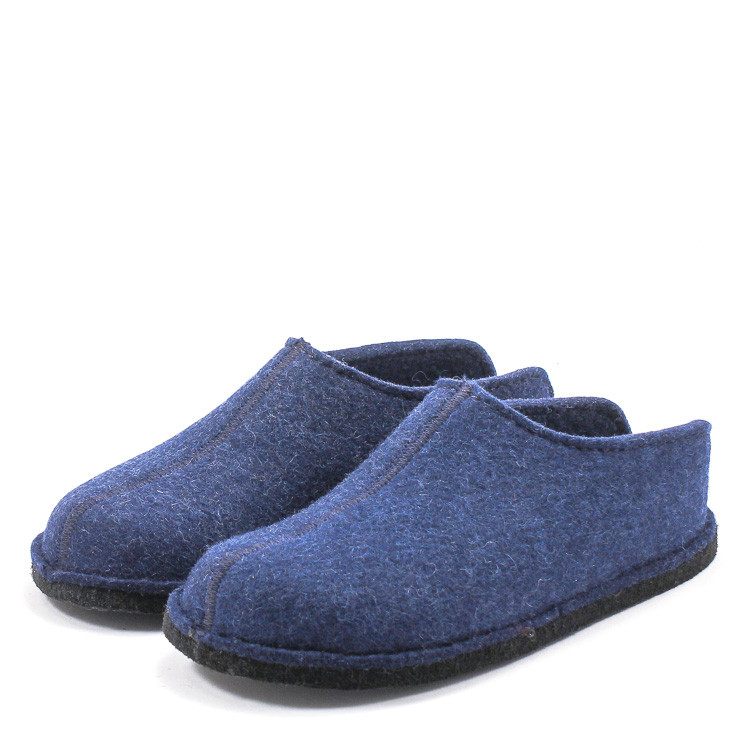 Haflinger Flair Smily Unisex Carpet Slippers blue