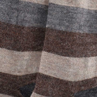 Crönert 25661 Striped Mens Wool Socks brown