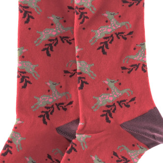 Crönert 18217 Womens Long Socks Bambi red