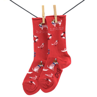 Crönert 18339 Womens Long Socks Sailor red